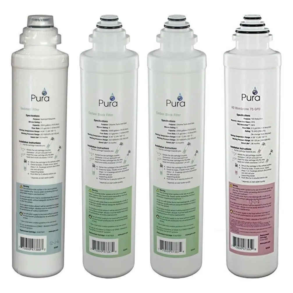 Aqua Flo QCRO Replacement Filter Kit 75 GPD for Pura/Aqua Flo