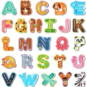 Magnetic Letters, 26 Animal Alphabet Magnets, Fun Preschool Learning Toy, Large Fridge Magnets for Spelling Games, Ideal Educational Gift for Toddlers