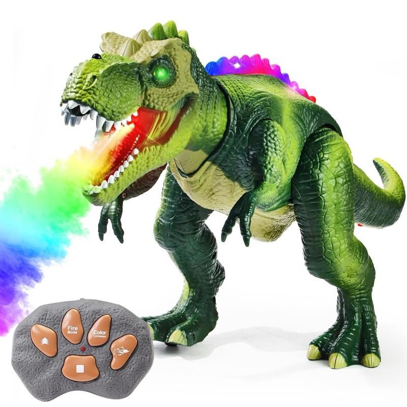Remote Control T-Rex Dinosaur RC Dinosaur Toy for Kids with Lights, Mist Spray & Realistic Sounds Perfect Gift for Boys