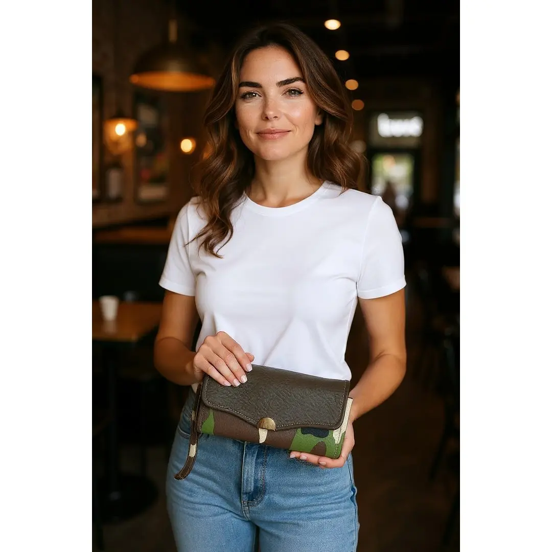 Camo Print Necessary Clutch Wallet w/ Wristlet