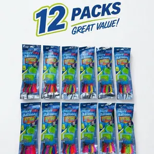 QuickFill Self-Sealing Water Balloons – 12 Pack Summer Fun Party Set Family Swimming Pool