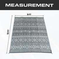 Grey & Light Grey 9 x 12 feet