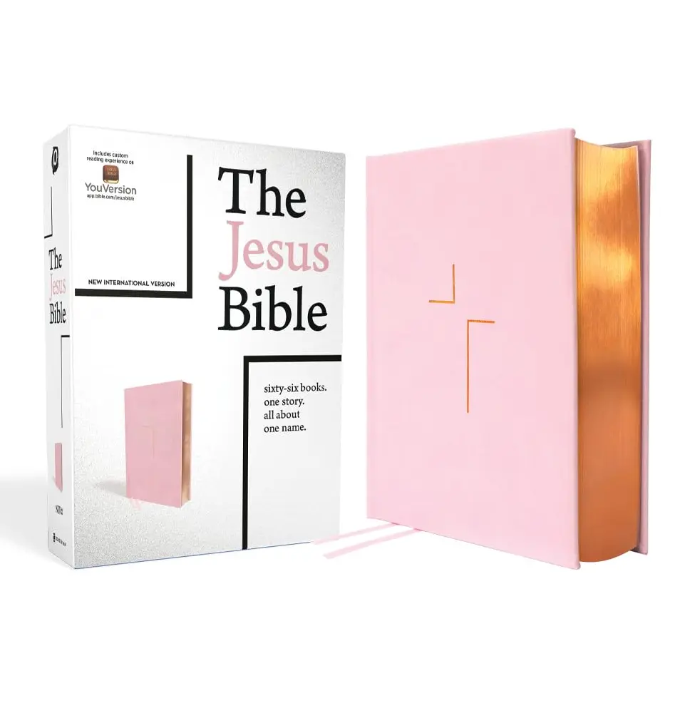 The Jesus Bible, NIV Edition, Leathersoft over Board, Pink, Comfort Print: Sixty-Six Books