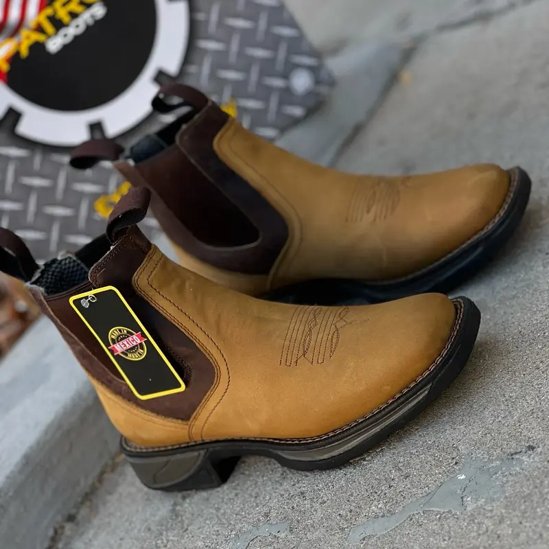 6002 Muzgo Botin de Trabajo Hecho En Mexico Mens Work ankle boots Patron Boots Botas de Trabajo