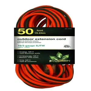 GoGreen Power  Heavy Duty Extension Cord, Lighted End, 16-3 50 ft.