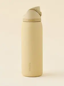 Owala 24/32oz Beige Stainless Steel Insulated Water Bottle – Leak-Proof Flip Straw Lid, Double-Wall Vacuum Thermal Design, Minimalist Aesthetic for Daily Use