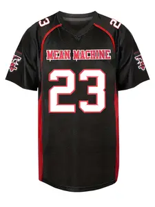 American Football Jersey MEAN MACHINE 23 Breathable V-Neck Rugby Jersey Loose Soccer Uniform Embroidered Stitched T-Shirts For Men All Seasons