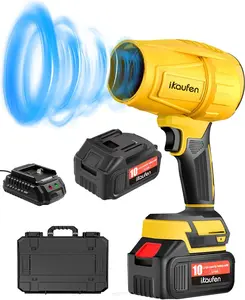 Electric Cordless Leaf Blower Handheld Leaf Blower 4.0Ah Batteries and Charger Included, Lightweight Leaf Blowers