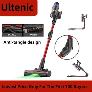 Ultenic U16 Flex Cordless Vacuum Cleaner, Bendable Wand Design with 550W Powerful Suction