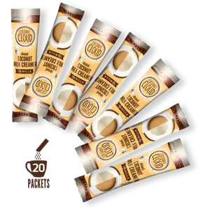COCONUT CLOUD: Vanilla Coffee Creamer Sticks- 20 Sticks, 100% Dairy-Free, Vegan, Gluten Free, Non-GMO, Made from Coconut Powdered Milk