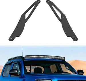 Nilight 42 inch Curved LED Light Bar Bracket Mounting Upper Windshield Roof Cab Brackets Compatible with Toyota Tacoma with Factory Roof Rack 2005 2006 2007 2008 2009 2010 2011 2012 2013 2014 2015, Cnc Pressed, Curved Fit