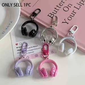 [Cool 3D Headphone Keychain] 1/20pcs Three-dimensional Headphone Keychain | Minimalist Cool and Elegant Creative Cold-Dark Style Schoolbag Pendant Keychain for bags, Minimalist Design Keychain