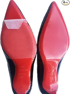 Sole Sticker - Crystal Clear Sole Protector for Red Bottom Shoes Ladies Heels 4INX5IN (Pack of 4)