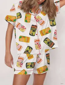 Women s Hawaiian Drinks Pajama Set - Summer Sleepwear in All Sizes