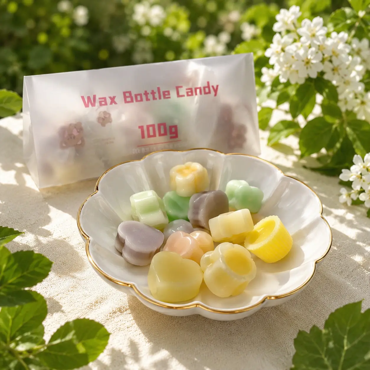 Novelty Wax Candy Collection, 3.5 oz Box, Fun Fruit Syrup Filled Candy, Unique Shape Sweet Treats, Retro Snack Gift for Candy Fans