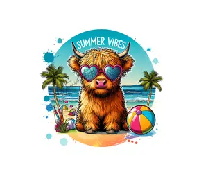 Cow Summer Vibes • T-shirt Tee Shirt Comfortable Unisex Top Beach