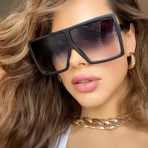 Lauren Women's XXL Oversized "Betty" Sunglasses Flat Square Shadz GAFAS FASHION Semi Mirror Full UV Protection ISO Certified Aviator Frame PC Lens