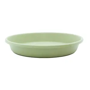 The HC Companies Classic 12" Plastic Round Plant Pot Saucer Drip Tray, Seafoam
