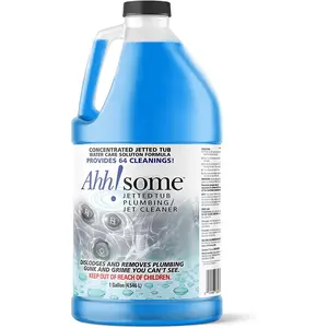 Jetted Tub & Hot Tub Cleaner, Powerful Spa Bath Cleaning Solution for Jacuzzis & Whirlpools, 1 Gallon (64 Treatments), Professional Grade Septic Safe Solution for Hot Tubs, Made in USA