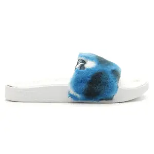 PUMA Womens Leadcat 2.0 Ylm Fluff Tie Dye Slide Casual Sandals Casual - Blue, White