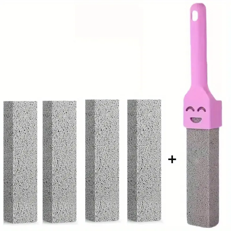 6pcs Pumice Stone Cleaning Sticks with Ergonomic Handle - Durable Plastic Scrubbing Tools for Bathroom Tile, Sink, Toilet - Rust, Limescale & Dirt Removal, Portable & No Electricity Needed, Bathroom Cleaning Tools, Playful Design, Sturdy Construction