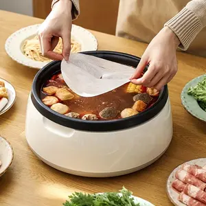 50pcs, Pack Disposable Oil-Absorbing Paper For Food Oil Blotting Sheets For Cooking Fried Food Oil Absorbing Paper For Soup To Remove Oil Scum Kitchen Oil, Food Filter Paper, Kitchen Soup Food-Grade Oil-Absorbing Film Cloth, White