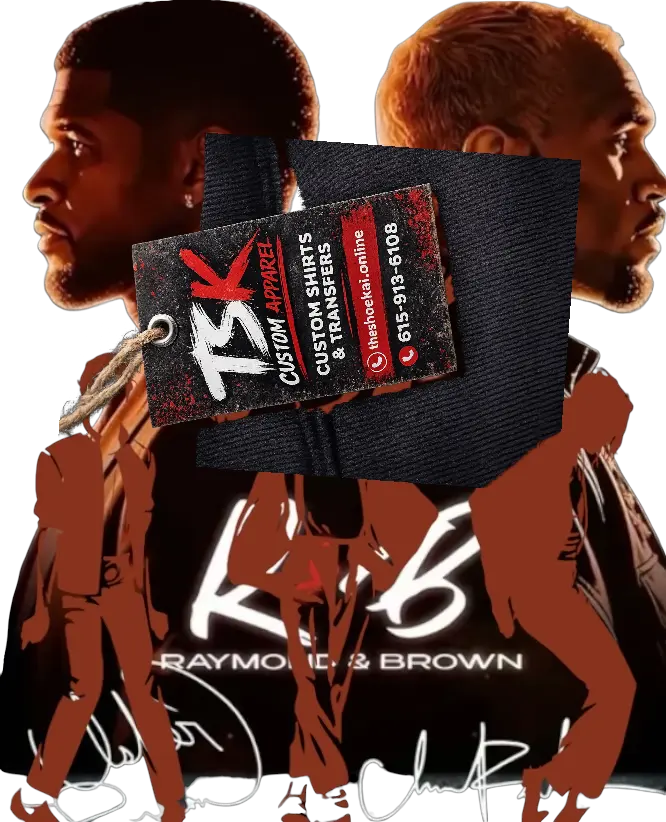 Tsk Custom Shirts R&B Silhouette DTF Iron-On Transfer, DIY Specialty Supply for Clothing, T-Shirts, Hoodies