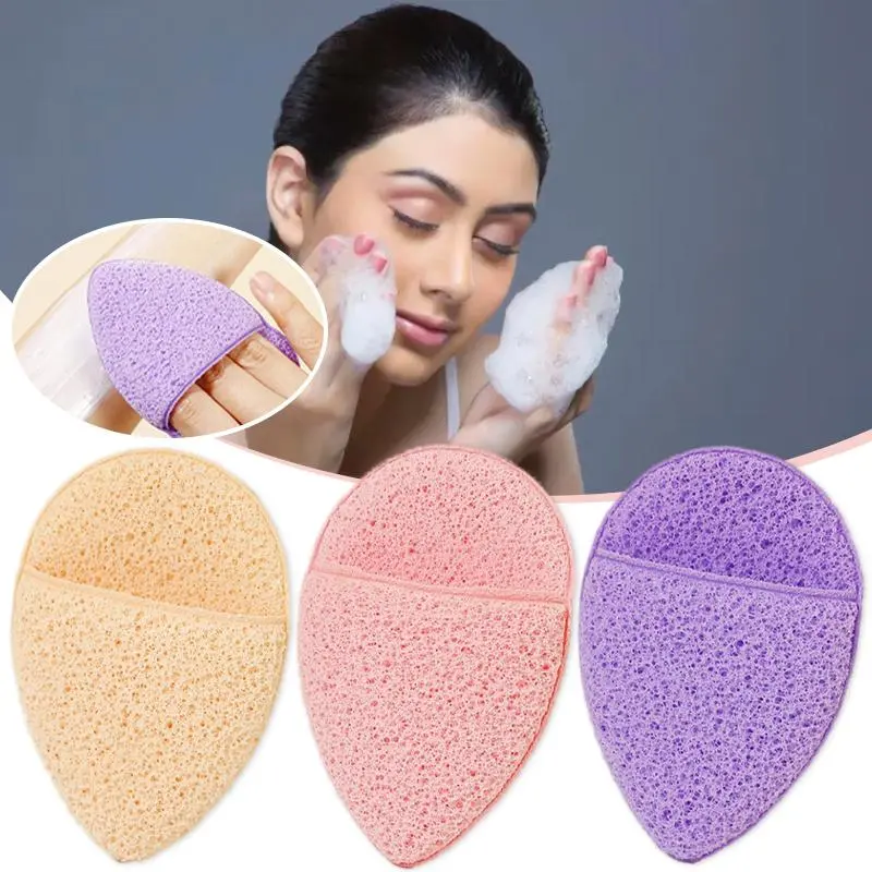 1PC Face Wash Cleansing Puff Soft Cosmetic Sponge Deep Facial Cleansing Mask Makeup Remover Cosmetic Puff Reusable Clean Tool