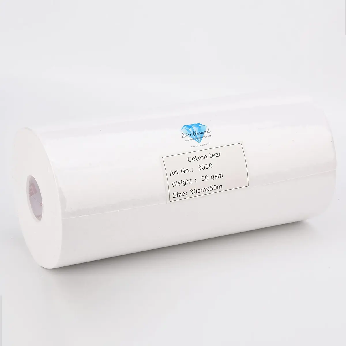 Simthread Tear Away Embroidery Stabilizer Backing - 100% Viscose, 1.8 oz Medium Weight, 12"x50yd, Stitching Embroidery Supply, Stabilizes Stitching, Tear Away Clean, Cut Into Size, For Hoop With Fabric, T-Shirts, Cotton Fabrics