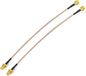 WiFi Antenna Extension  (2-Pack) RP-SMA Male to RP-SMA Female Bulkhead Mount RG316 Cale 15cm 6 inch for WiFi Router  IP Camera  Mini PCI Express PCIE Network Card Adapter