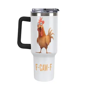 Chicken tumbler, Christmas Chicken Travel Cup, Funny Chicken 40oz Tumbler, Funny Cute Coffee Cups, Gift for Chicken Lover ,Stainless Steel Cup