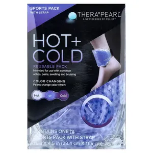 TheraPearl Color Changing Hot + Cold Reusable Pack, Sports Pack with Strap, 1 Pack