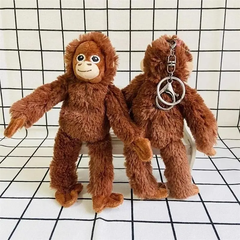 20cm Cute Little Monkey Pendant Plush Doll Animal Hanging Plushies Doll Bag Pendant Soft Stuffed Backpack Keychain Plush Dolls