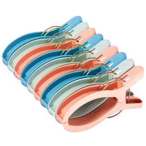 Beach Towel Clip, 3 Counts/set Jumbo Size Towel Clamp, Lounge Pool Chairs Plastic Clothes Peg, Hanging Clip Clamp for Home Cruise Vacation