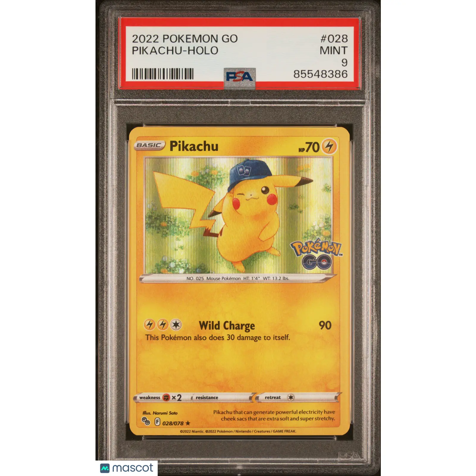 PSA 2022 Pokémon TCG Pikachu #028 9