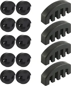 Violin Mute, 14 count Violin Practice Mute Set for Violin and Small Viola, 4/4 Full Size Rubber Violin Silencer included 4 count Claw Style and 10 count Round Tourte Style, Black