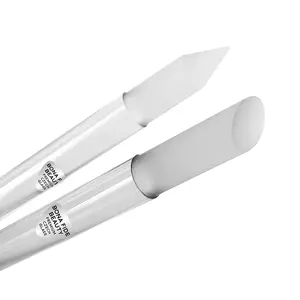 Glass Cuticle Pusher by Bona Fide Beauty - Dual Ended Manicure Stick - Premium Czech Glass Manicure Tools Nail Nail Care