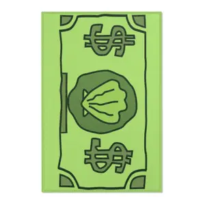 Money-Themed Area Rug, First Dollar Decor, Perfect for Mr. Krabs, Dorm, Gift for Teens, Fun Home Accessory, Unique Living Room Decor