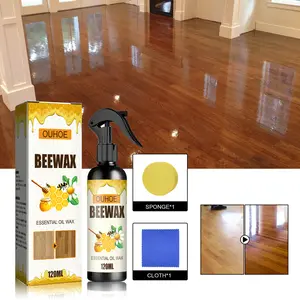 OUHOE Beeswax Wood Polish Spray 120ml – Natural Shine & Protection for Furniture, Floors & Cabinets