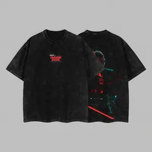 Anakin Sith Lord Join The Dark Side - Battlefront 3 Double Printed Oversize Lightweight Acid Washed Tee TV Show Graphic Top Cotton Gift T-Shirt For Comic Lover, Gift T-Shirt For Movie Lover Men's Regular Fit Floral Print Tee streetwear