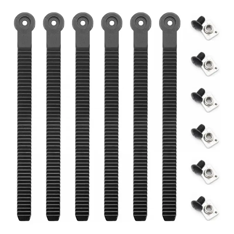 6 x Durable ABS-Infused Plastic Snowboard Ankle Ladder Strap Binding Replacements - Hard and Sturdy, With Screws, Stability and Durability, Easy to Operate, Compatible with Automotive Rear Racks