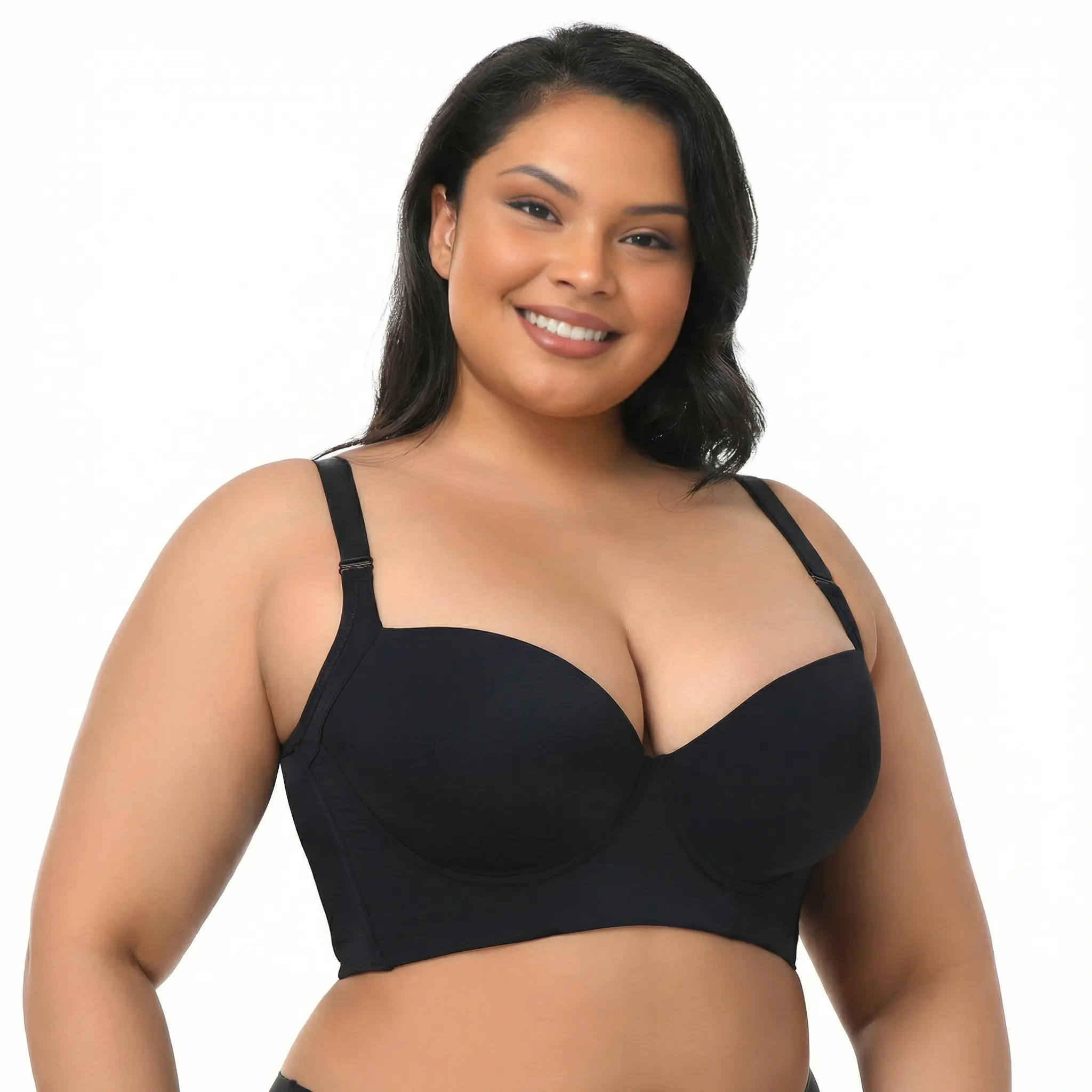 Women's full cup Wirefree , padded daily T-shirt bra, women's plus size bra, providing daily comfort, slimming and anti sagging support