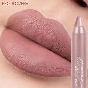Reddish Brown Matte Lip Liner Pencil Waterproof Sweatproof High Pigmented Retractable No Sharpener Needed Makeup