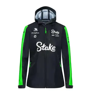 Stake F1 Kick Sauber 2024 Women's Team Rain Jacket - Black