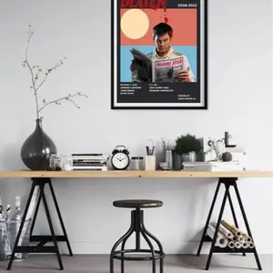 Dexter Poster, Dexter Morgan Art Print, UnNo Framed Wall Decor, Gift for TV Show Fans, Wall Art Picture Painting Modern Home Living Room Decoration Without No Frame