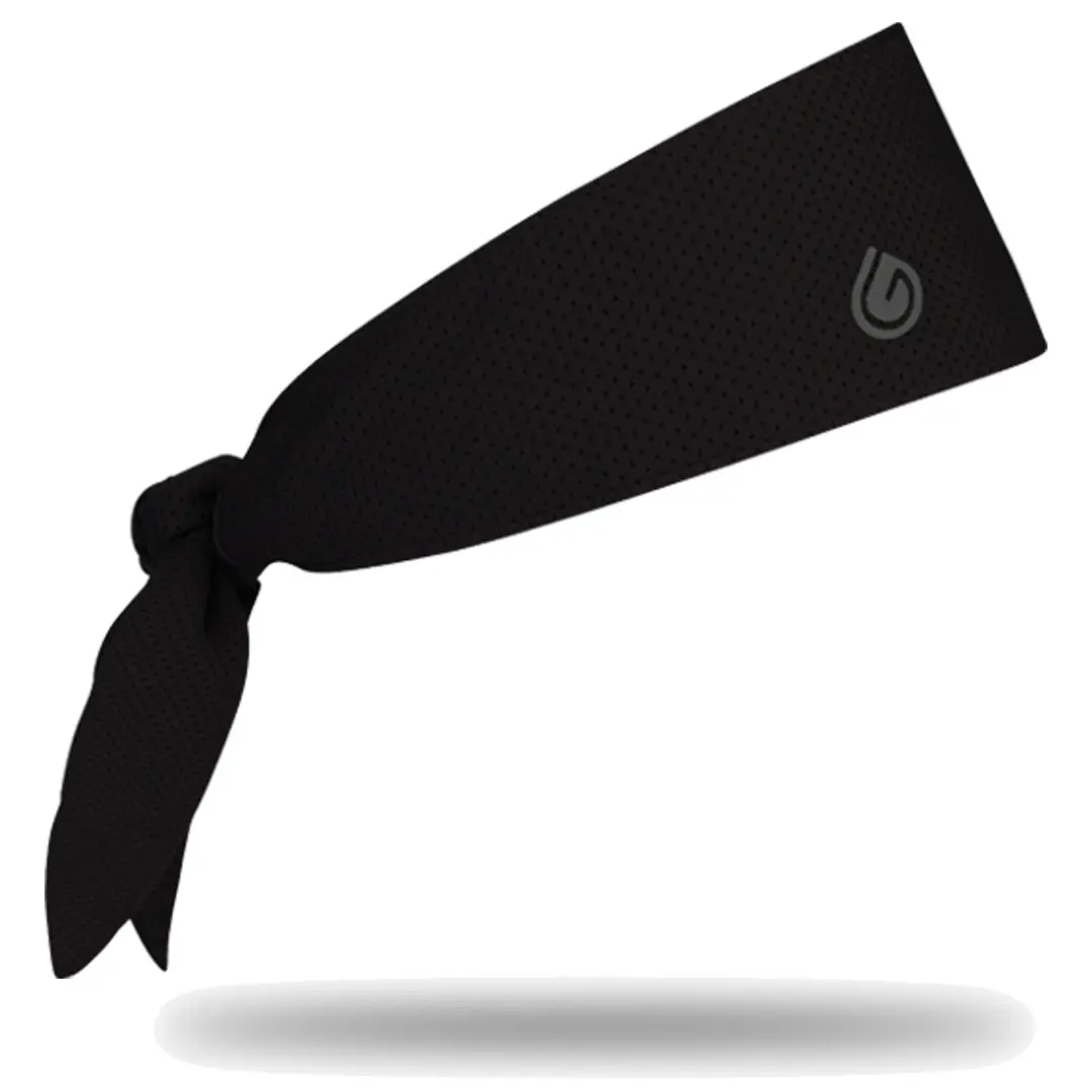 Gymwrap 2.0 by Gymwrap Sweat-Wicking, Cooling, Quick Drying Workout Headband for Adults - Adjustable & Stretchy Unisex Headband for Sports Running & Outdoor Activities - Cycling. Black