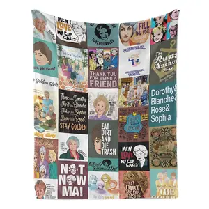"Golden Girl" sitcom blanket, Stay Golden premium wool blanket, vintage movie flannel blanket, Christmas gift, birthday gift.