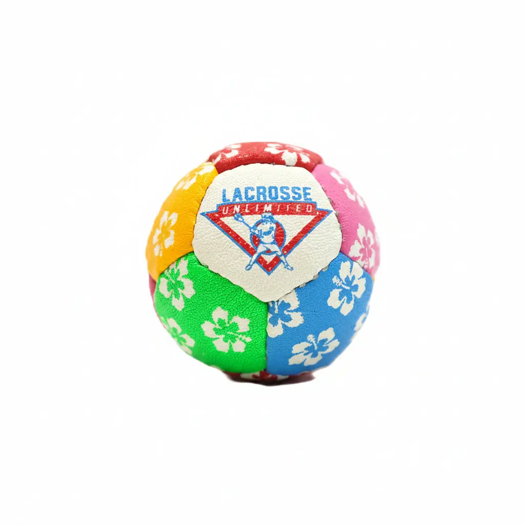 Hawaii Rainbow Pattern Lacrosse Training Ball - Shock-Absorbent, Regulation Weight Single Ball for High-Speed Shots
