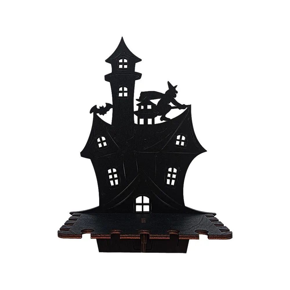 Castle Design Wall Hanging Decoration, Wooden Wall Candlestick Holder, Bohemian Style Decoration for Home Living Room Bedroom