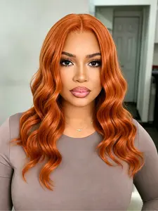 Galvanized Short Wavy 13x4 Lace Front Wig, Heat-Resistant Synthetic Fiber, Party Gift, Daily Wear, 16 Inches